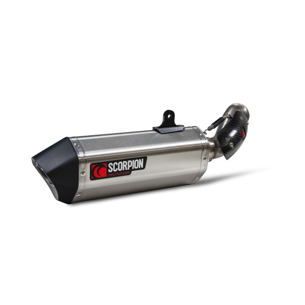 Scorpion Exhaust KTM 890 Duke / 890 Duke R 2020 - 2023 Serket Parallel Slip-on Brushed Stainless Steel Sleeve